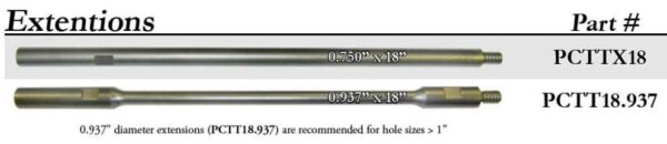 1" x 12" Praxis Extention Drill Bit - Image 9